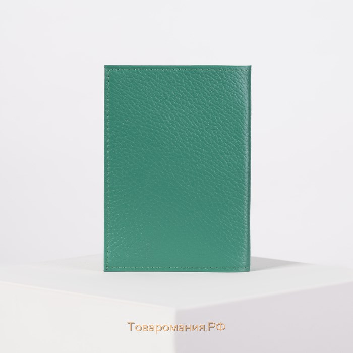 Обложка для паспорта, загран, флотер, цвет зелёный