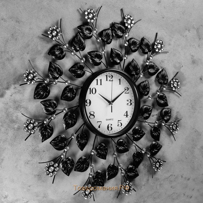 Часы настенные, серия: Ажур, "Рубьера"  d=70 см, d=22 см, 1 АА, плавный ход