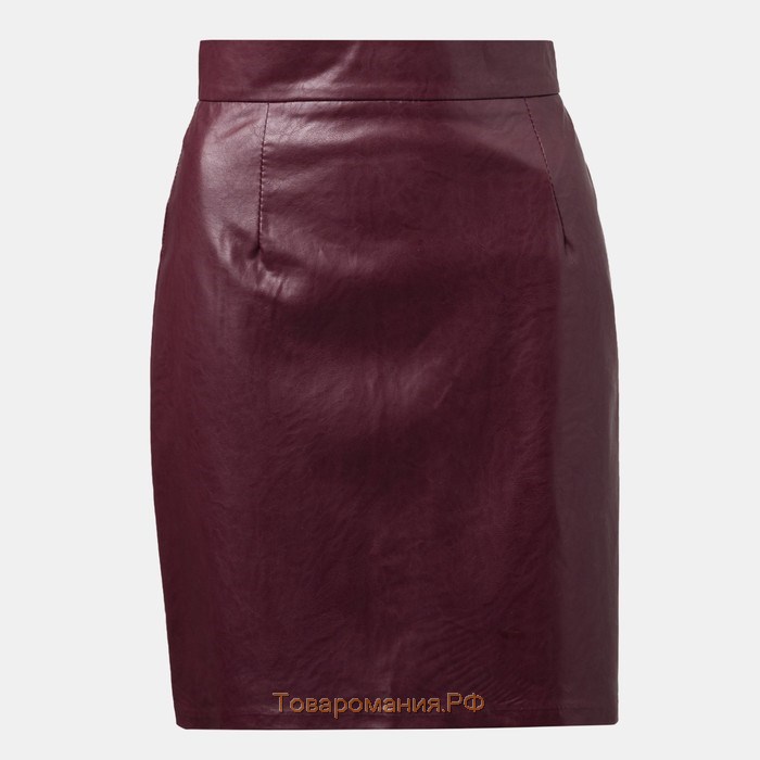 Юбка женская MINAKU "Leather look", длина мини, размер 44, цвет бордо