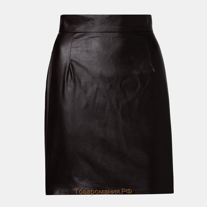 Юбка женская MINAKU "Leather look", длина мини, размер 42, цвет коричневый
