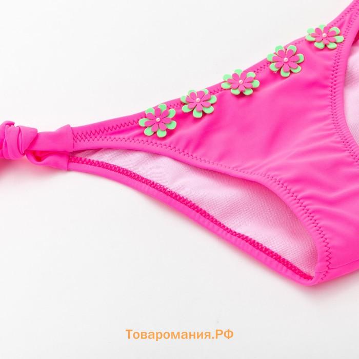 Плавки купальные для девочек с декором, MINAKU "Sunny Life", рост 68-74 см