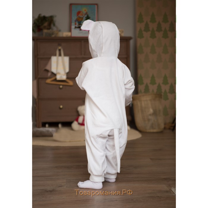 Карнавальный костюм для малышей «Мышка с грудкой», велюр, хлопок, рост 74-92 см
