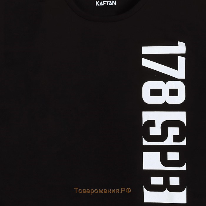 Футболка KAFTAN «178SPB», р. S (46), цвет чёрный