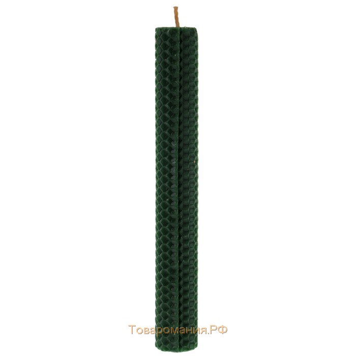 Свеча из зелёной вощины с базиликом «Искра удачи», 2,3×20 см
