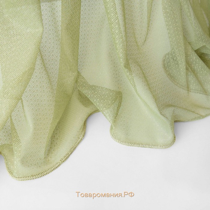 Тюль «Стори», размер 300х270 см, цвет зелёный