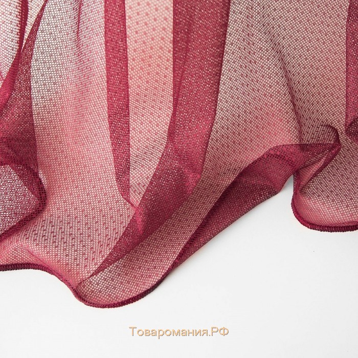 Тюль «Стори», размер 300х270 см, цвет бордовый