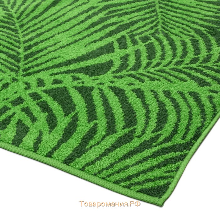 Полотенце махровое Tropical color, 50х90см, цвет зеленый, 360гр/м, хлопок