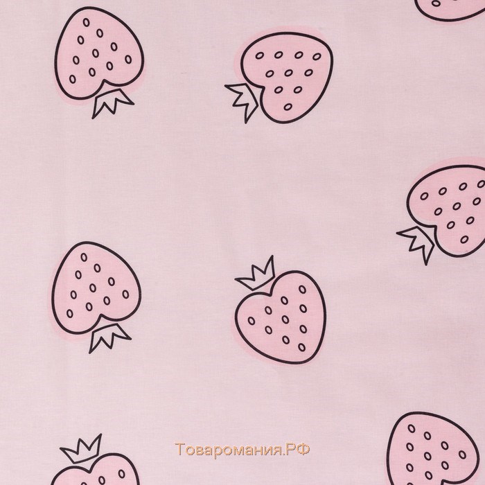 Постельное бельё  дуэт Pink strawberry 143х215 см - 2 шт, 240х220 см, 70х70 см -2 шт