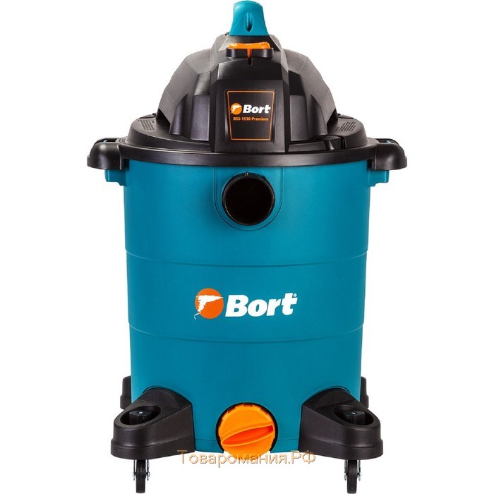 Пылесос Bort BSS-1530-Premium, 1500/500 Вт, сухая/влажная уборка, 30 л, синий