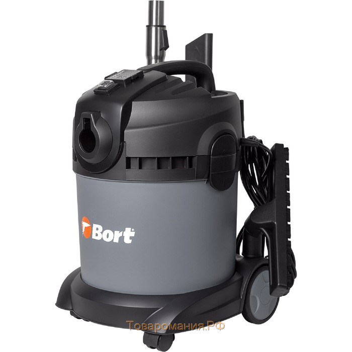 Пылесос Bort BAX-1520-Smart Clean, 1400/300 Вт, сухая/влажная уборка, 20 л, серый