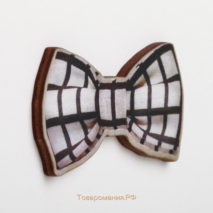 Открытка с деревянным элементом "Лучшему во всём" галстук-бабочка, 10 х 15 см