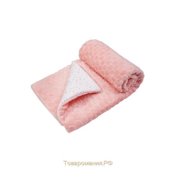 Плед «Буль - буль», размер 90 × 90 см, розовый