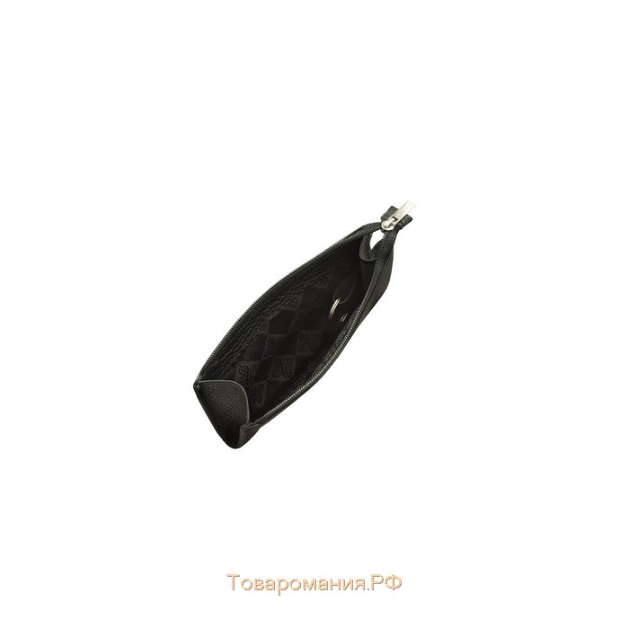 Ключница на молнии, длина 14,5 см, цвет чёрный