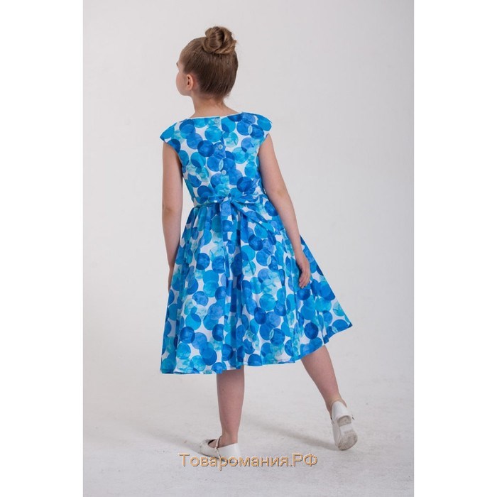 Платье для девочки, рост 110 см, цвет голубой