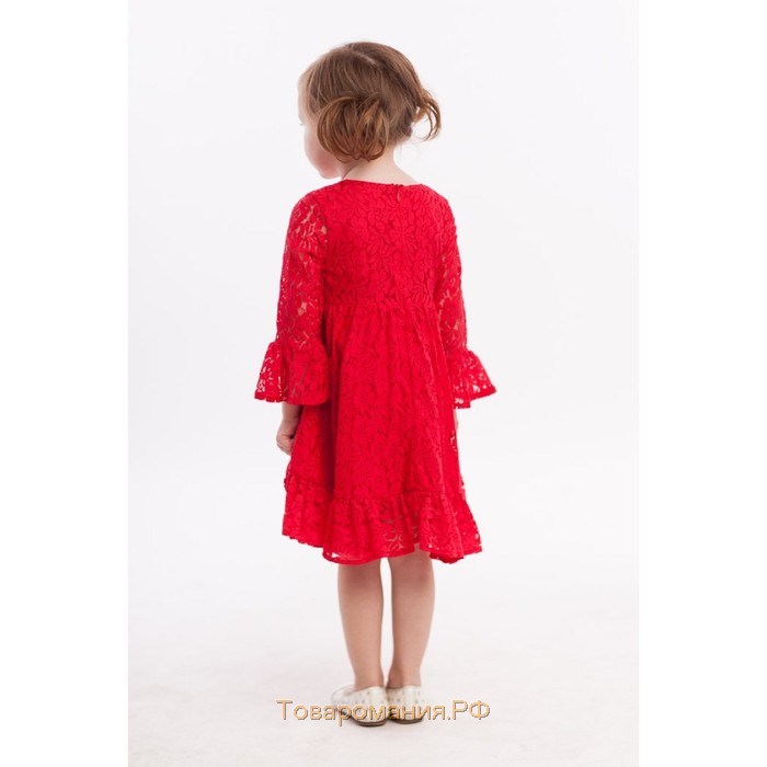 Платье для девочки, рост 80 см, цвет красный