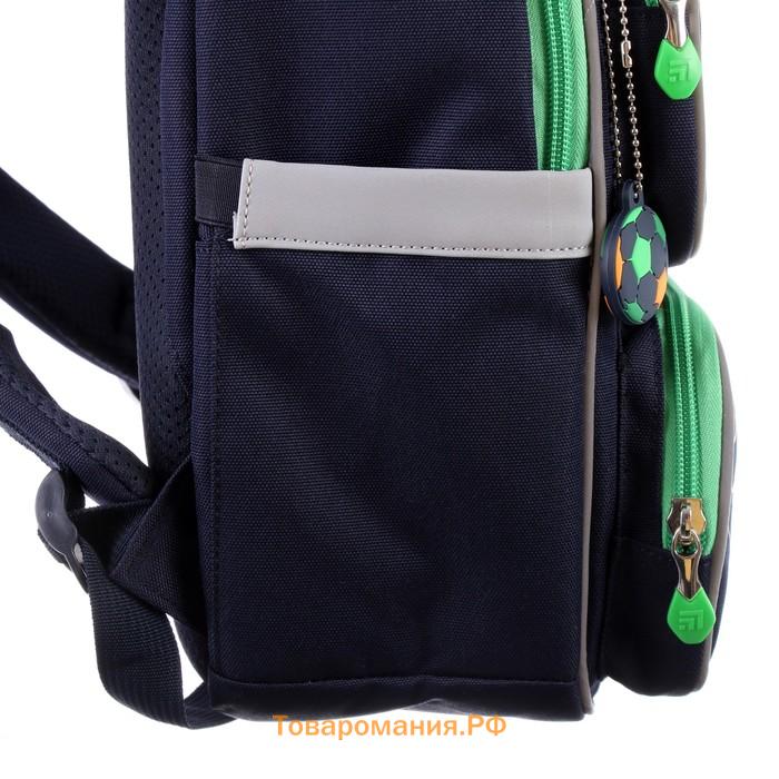 Рюкзак школьный с эргономичной спинкой Kite 779, 38 х 27.5 х 13.5, для мальчика Football, синий
