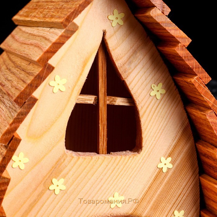 Чайный домик «Домик зайчихи», 140 × 140 × 210 мм, материал: дуб, сосна