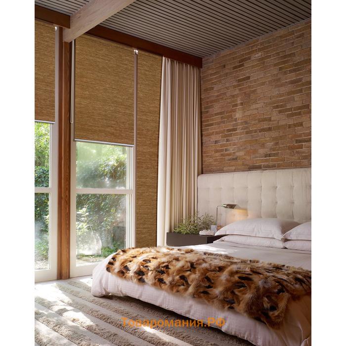 Рулонная штора «Концепт», 60 х 175 см, цвет коричневый