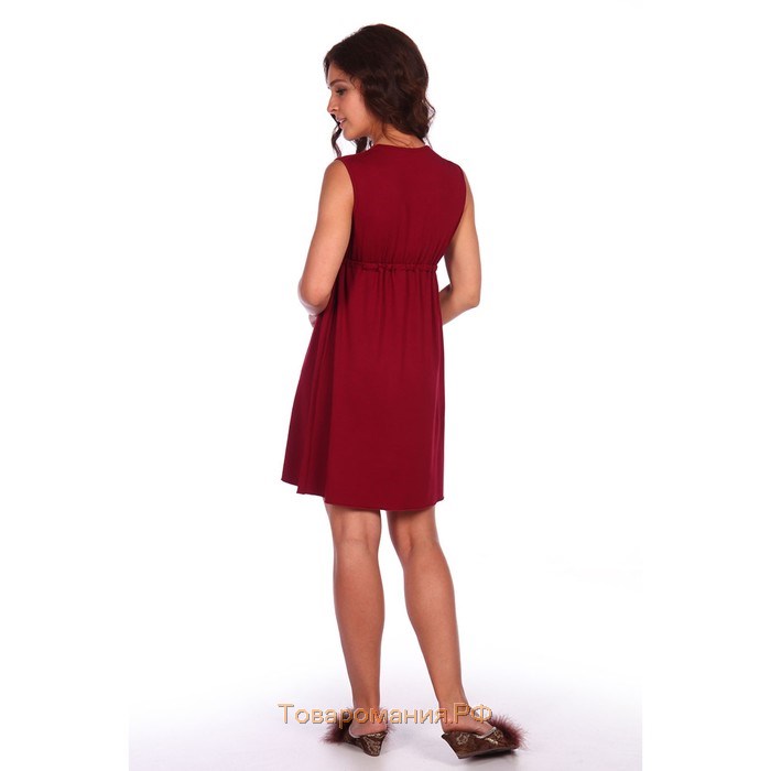 Сорочка женская «Лисия», цвет тёмно-бордовый, размер 50