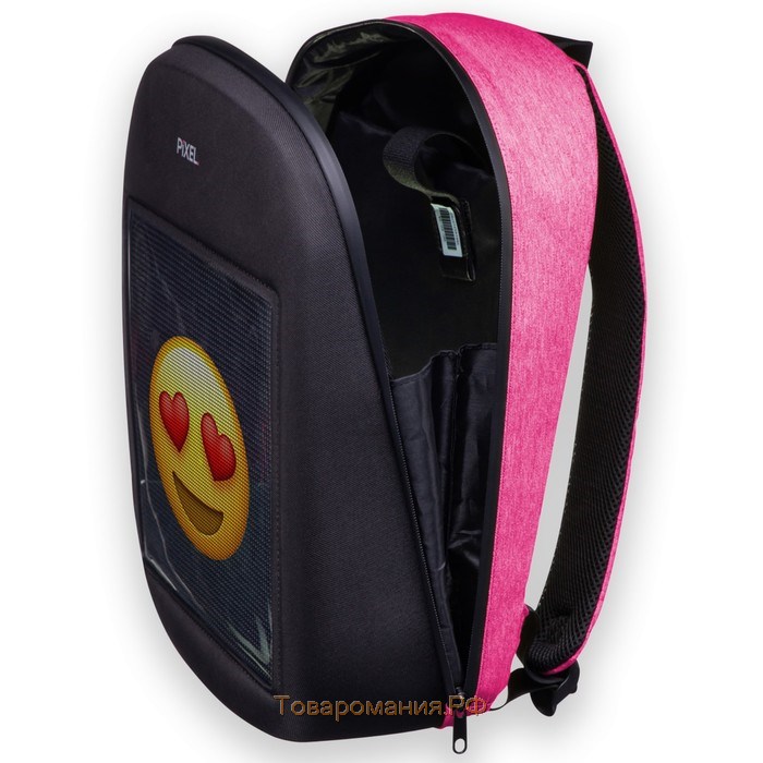 Рюкзак с LED-дисплеем Pixel One, 44 х 35 х 13, Pinkman, розовый