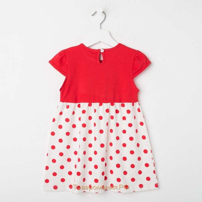 Платье для девочки, цвет красный, рост 98-104 см