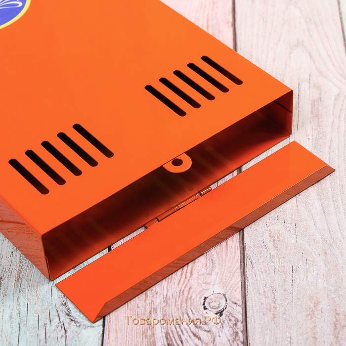 Ящик почтовый без замка (с петлёй), вертикальный, оранжевый