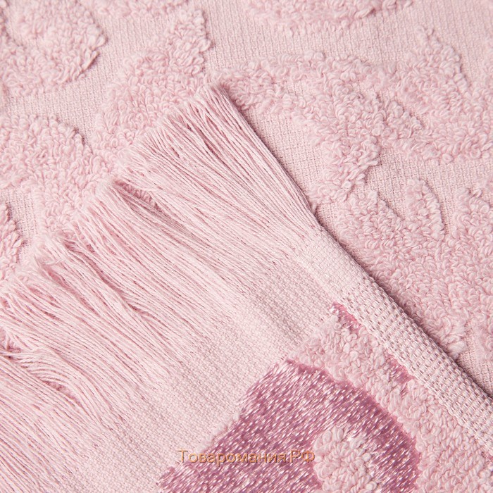 Полотенце Fidan Orient 30х50 см, розовый, хлопок 100%, 420 гр/м2