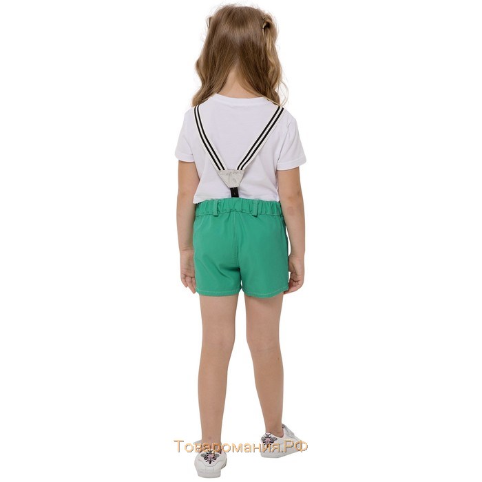 Комплект для девочек: блузка и полукомбинезон, рост 122 см