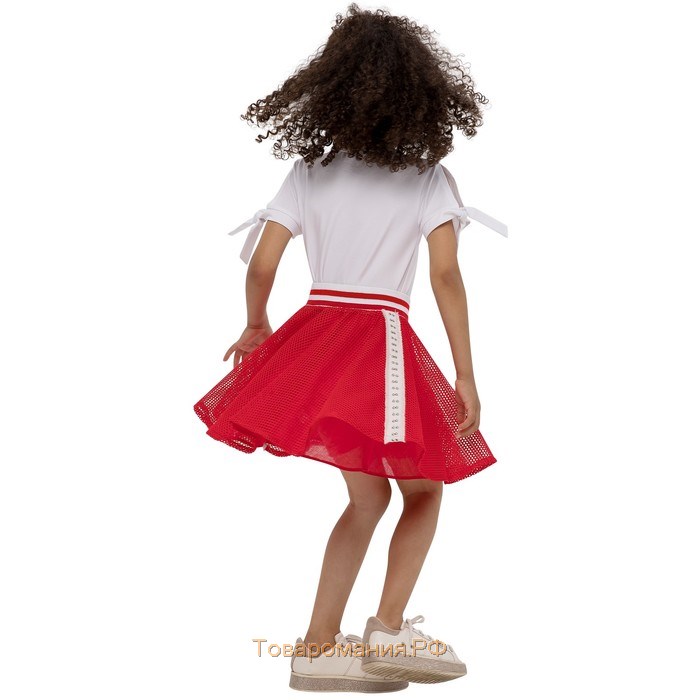 Юбка для девочек, рост 128 см, цвет красный