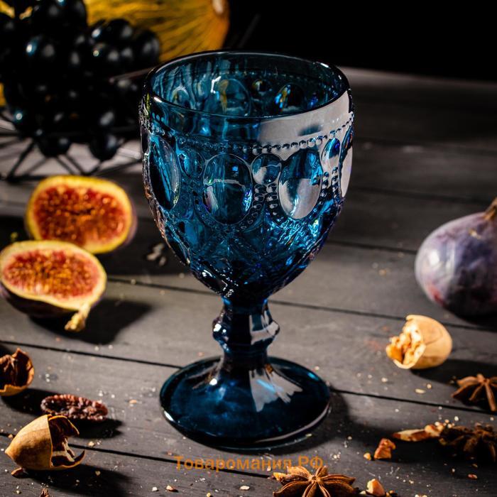 Набор бокалов стеклянных Magistro «Варьете», 320 мл, 6 шт, цвет синий