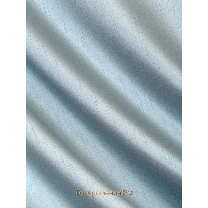 Портьерная штора, размер 200 х 260 см, голубой, жаккард