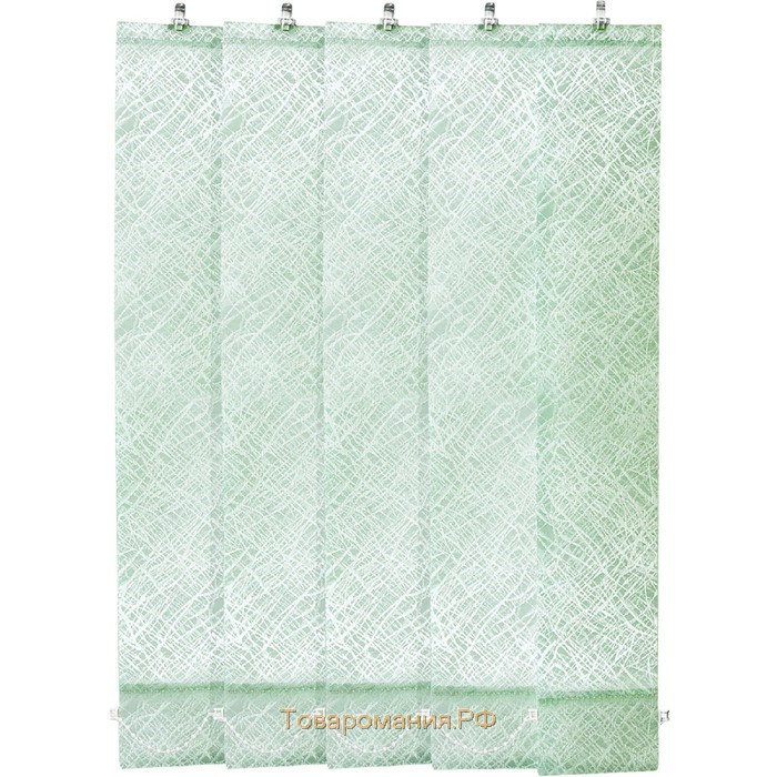 Комплект ламелей для вертикальных жалюзи «Кракле», 5 шт, 180 см, цвет светло-зелёный