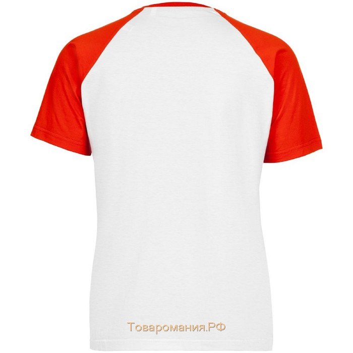 Футболка мужская T-bolka Bicolor, размер S, цвет белый, красный