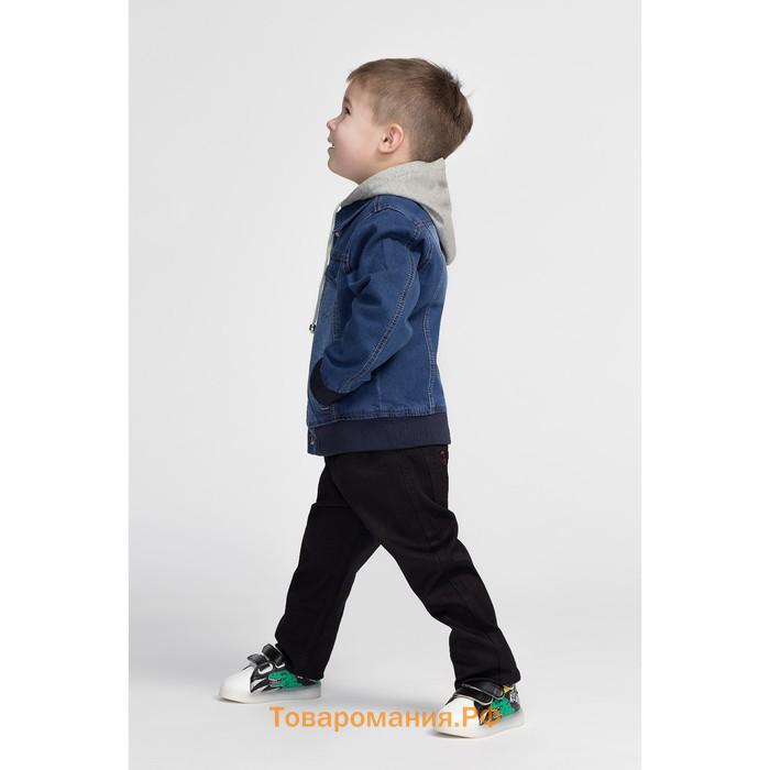 Джинсовая куртка для мальчика утеплённая, цвет синий, рост 116 см (18)