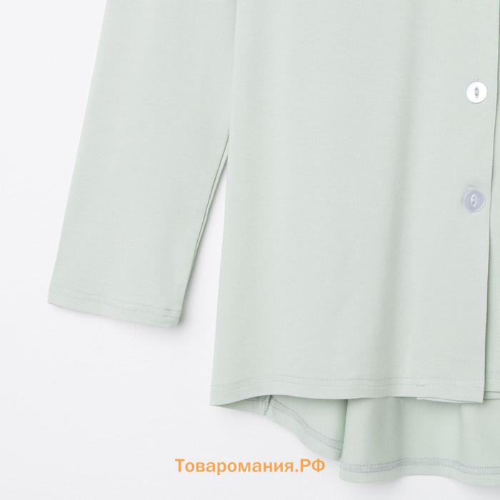 Комплект женский MINAKU: Mint & Chocolate (сорочка, бриджи), цвет олива, р-р 60