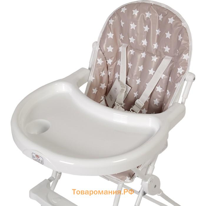 Стульчик для кормления Polini kids 152 «Звезды», макиато-белый