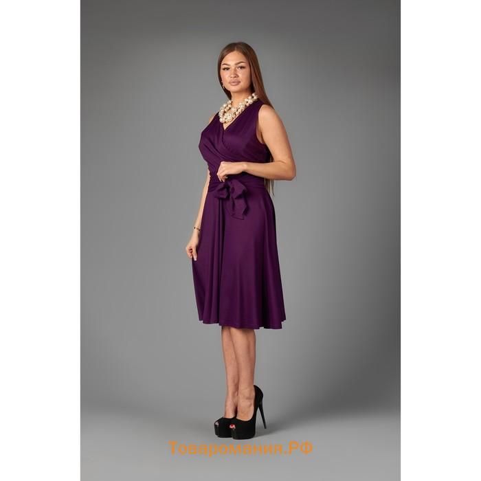 Платье женское, цвет баклажановый, размер 46