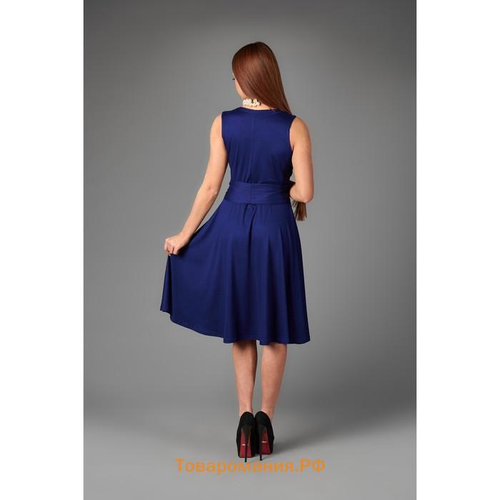 Платье женское, цвет тёмно-синий микс, размер 46