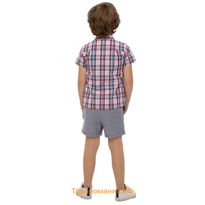 Верхняя сорочка для мальчиков, рост 92 см, цвет бело-красный