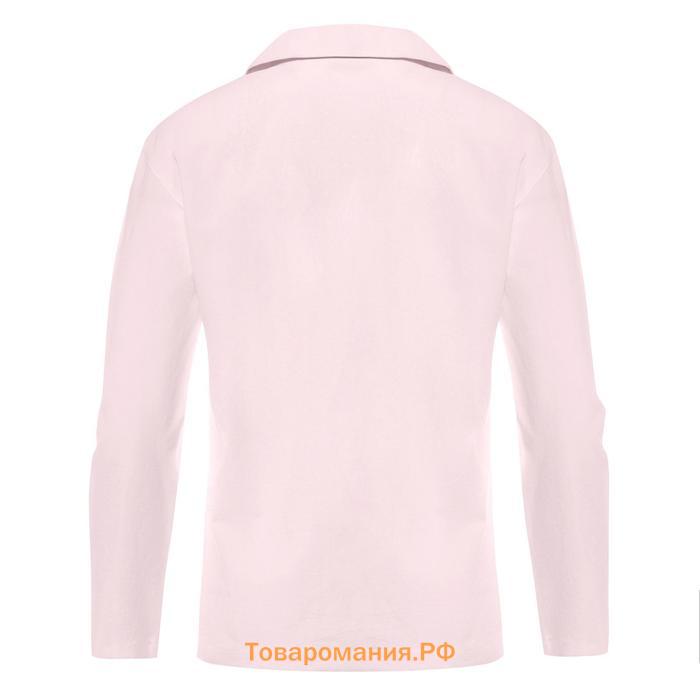 Блуза женская с воротником MINAKU: Enjoy цвет светло-розовый, р-р 46