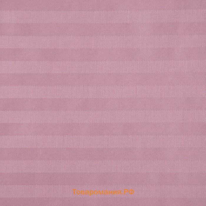Простыня " basic" цв. розовый, 180*220 см, 100% хлопок, страйп-сатин, 125 г/м2