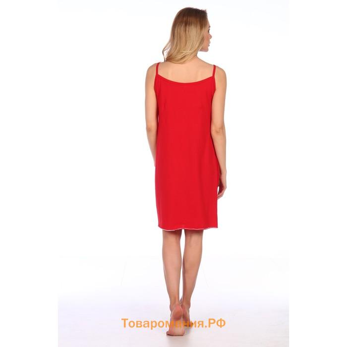 Сорочка женская, цвет красный, размер 46