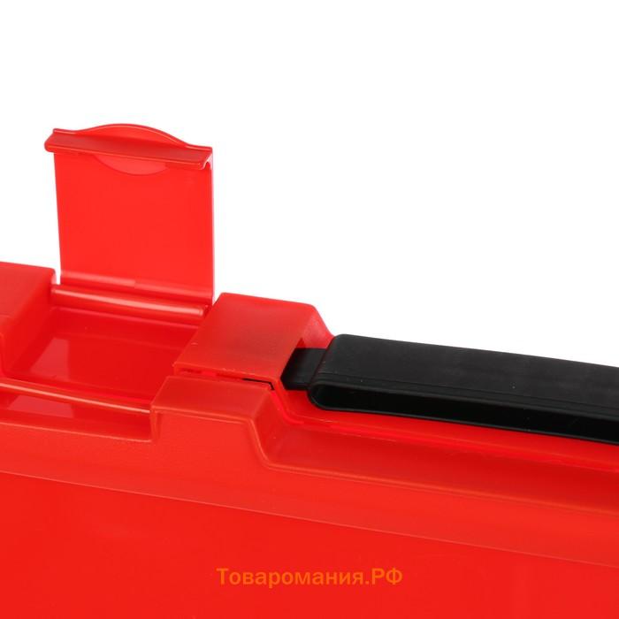 Портфель-кейс А4 с выдвижной ручкой, красный
