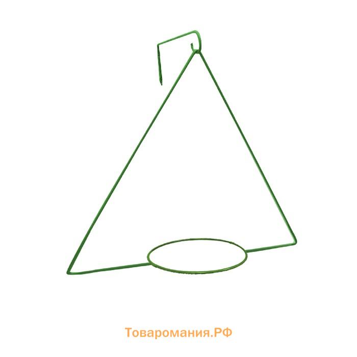 Держатель для кашпо, d = 17,5 см, с кронштейном, зелёный