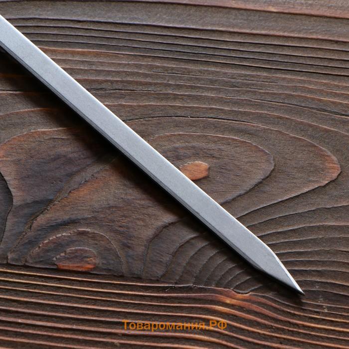 Шампур узбекский с ручкой-кольцом, рабочая длина - 40 см, ширина - 10 мм, толщина - 3 мм