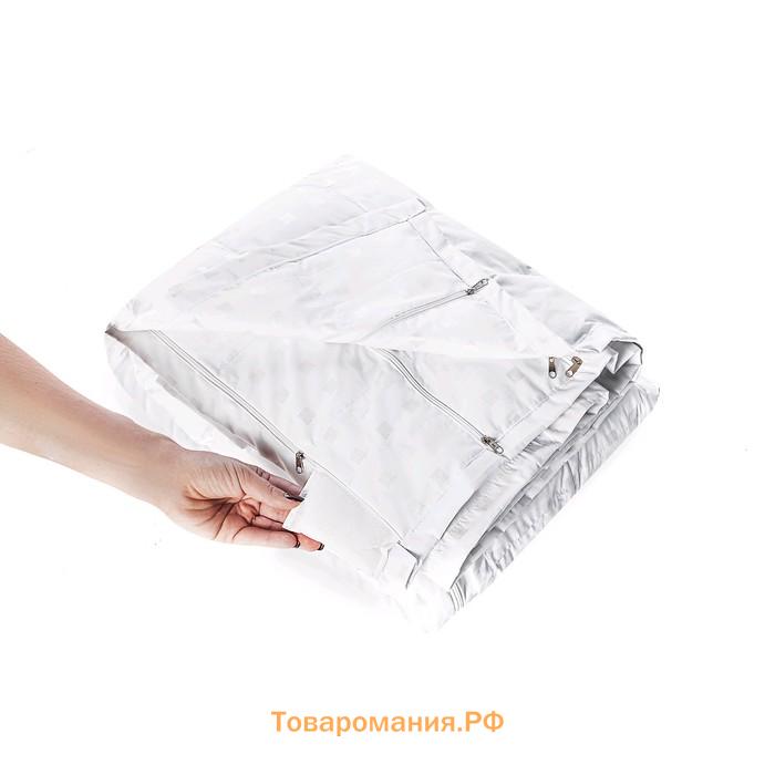 Одеяло на молнии, размер 140 × 195 см, тик, белый