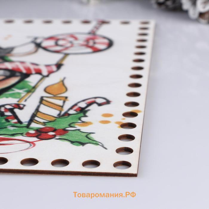 Заготовка для вязания "Квадрат Символ года МИКС", донышко, 6 штук, 30×30 см