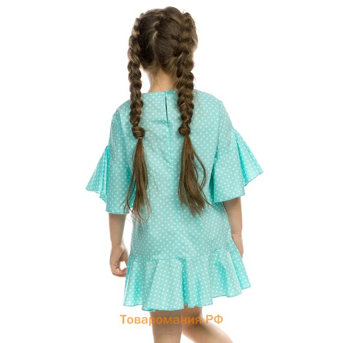 Платье для девочек, размер 6, цвет ментол