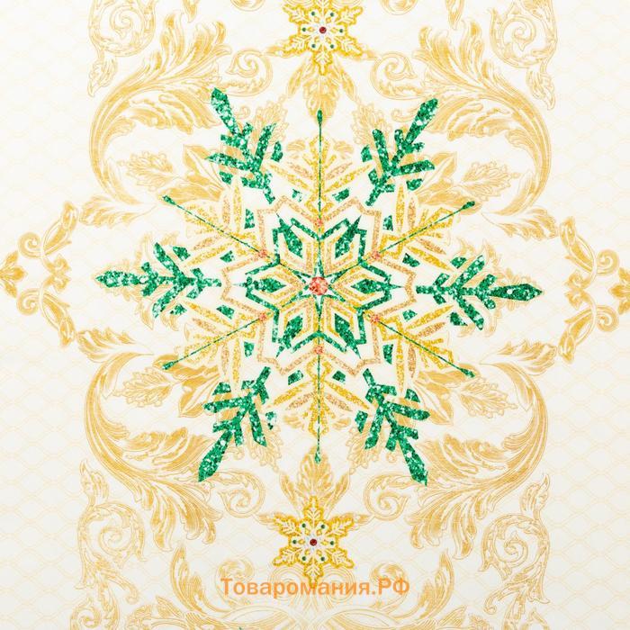 Новый год. Скатерть новогодняя  "Golden Christmas" Скатерть новогодняя 150*220 +/-3см с ГМВО, 100%хл, 190г/м2