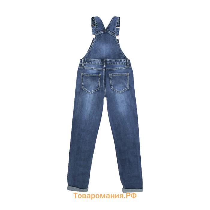 Комбинезон джинсовый для девочек, рост 158 см